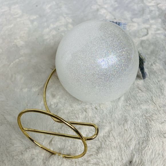 Hanging Snowman Christmas Ornament on Gold Stand - Picture 8 of 8